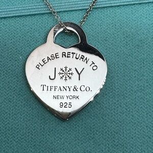 Tiffany & Co. Silver Heart Tag Necklace JOY
